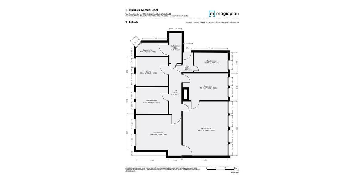 Etagenwohnung Nettetal - 5 Zimmer, 103 m&sup2;, 900&euro; | Angebot:26635698