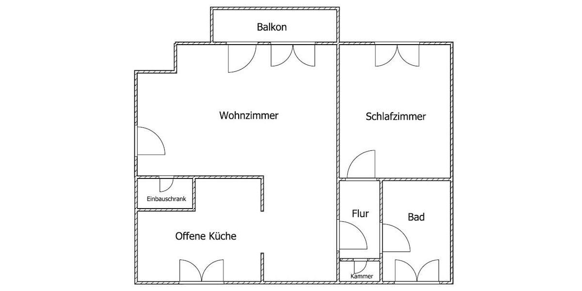 Dachgeschoßwohnung Düsseldorf Stadtbezirk 6 - 2 Zimmer, 59 m&sup2;, 846&euro; | Angebot:24408421