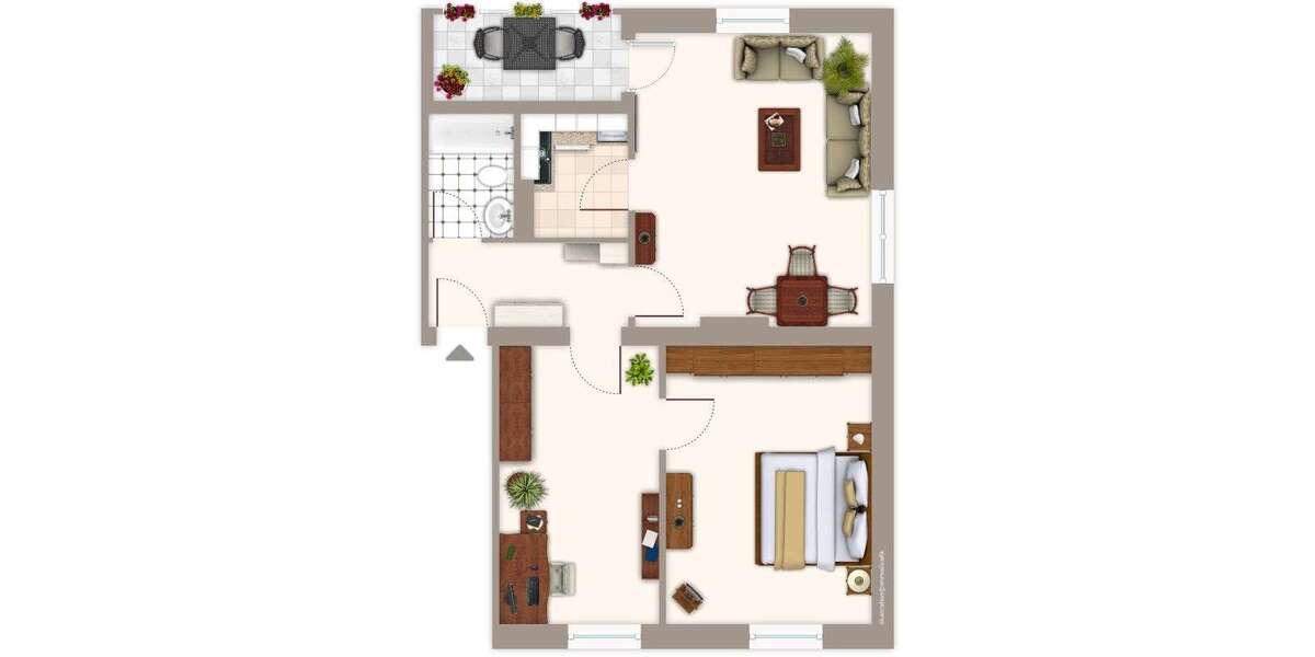 Etagenwohnung Mönchengladbach Bonnenbroich-Geneicken - 3 Zimmer, 52 m&sup2;, 519&euro; | Angebot:25818653