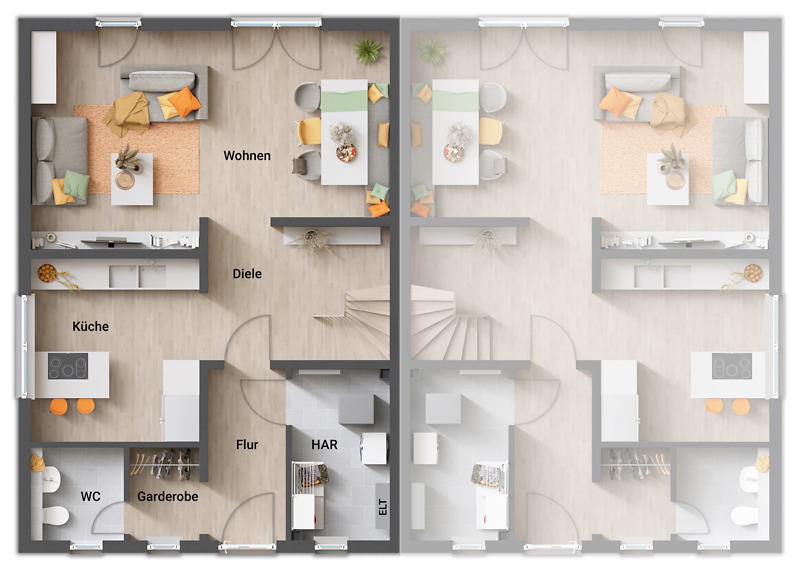 Doppelhaushälfte Brüggen - 4 Zimmer, 116 m&sup2;, 421.635&euro; | Angebot:25692550