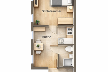 Wohnung Mönchengladbach Gladbach - 1.5 Zimmer, 25 m&sup2;, 320&euro; | Angebot:26013768