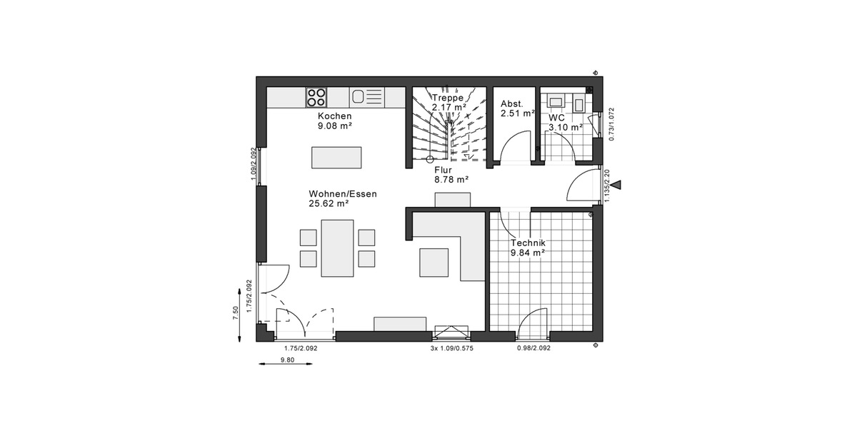Einfamilienhaus Brüggen - 3 Zimmer, 122 m&sup2;, 432.000&euro; | Angebot:25734225