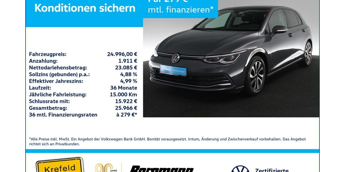 VW Golf 55.582 km 24.996 &euro; Krefeld 47803
