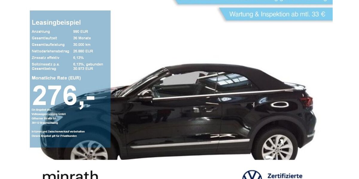 VW T-Roc 10.708 km 26.360 &euro; Moers 47441