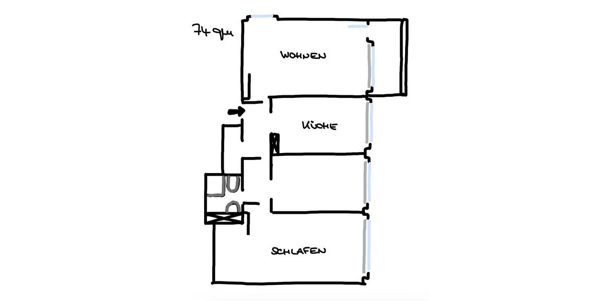 Etagenwohnung Düsseldorf Stadtbezirk 3 - 3 Zimmer, 74 m&sup2;, 400.000&euro; | Angebot:25973784