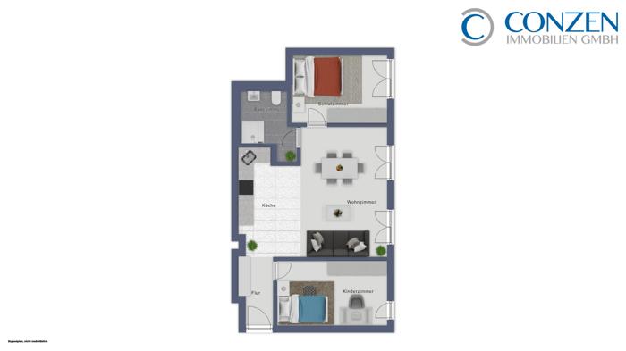Etagenwohnung Düsseldorf Stadtbezirk 3 - 3 Zimmer, 75 m&sup2;, 1.650&euro; | Angebot:25854632