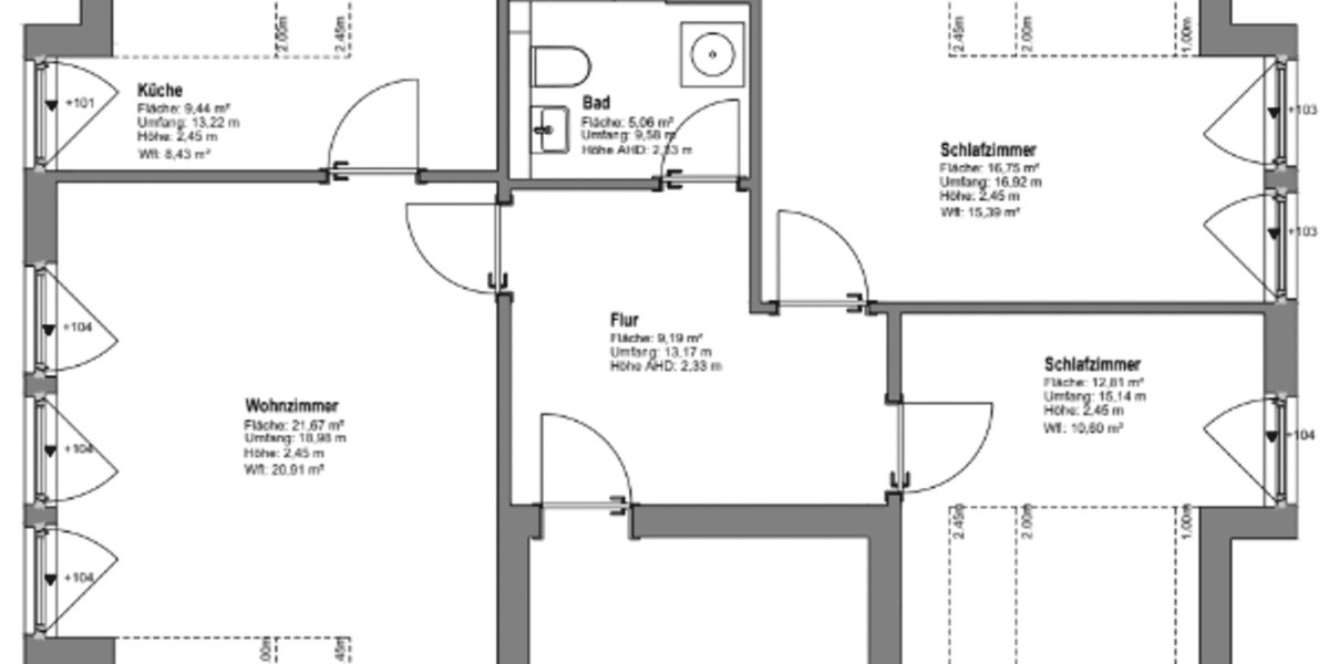 Etagenwohnung Mönchengladbach Geneicken - 3 Zimmer, 70 m&sup2;, 187.000&euro; | Angebot:26658316
