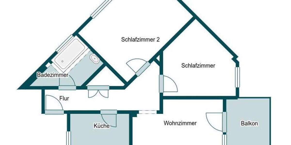 Etagenwohnung Heiligenhaus Mitte - 3 Zimmer, 72 m&sup2;, 139.000&euro; | Angebot:25654473