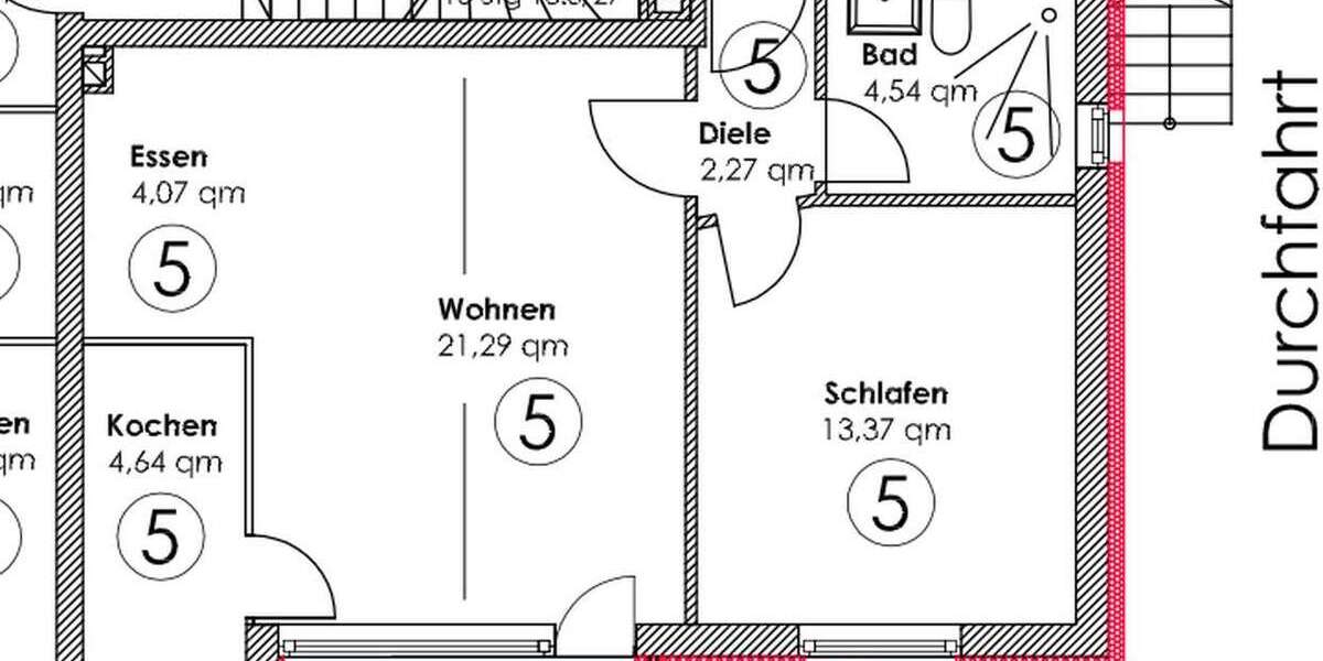Etagenwohnung Hilden Meide - 2 Zimmer, 57 m&sup2;, 600&euro; | Angebot:25541640