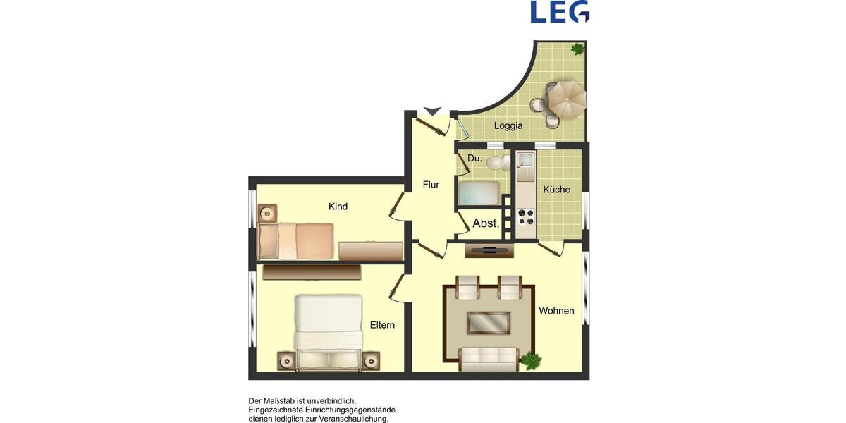 Etagenwohnung Duisburg Duisburg-Mitte - 3 Zimmer, 59 m&sup2;, 629&euro; | Angebot:21906925