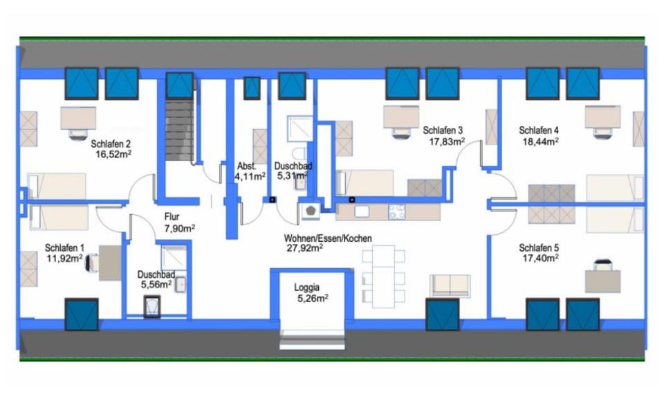 Etagenwohnung Mönchengladbach Nord - 5 Zimmer, 136 m&sup2;, 2.180&euro; | Angebot:25149669