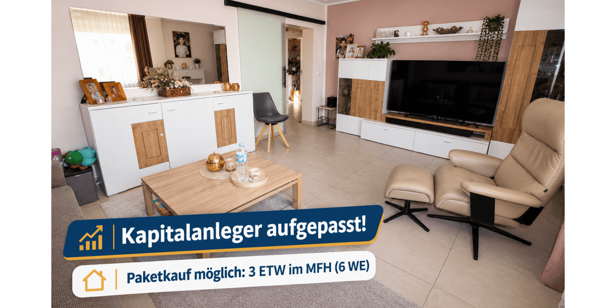 Etagenwohnung Duisburg Duisburg-Mitte - 2 Zimmer, 51 m&sup2;, 99.705&euro; | Angebot:27713821