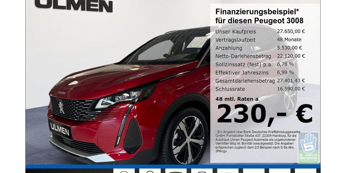 Peugeot 3008 21.870 km 26.988 &euro; Düsseldorf 40233
