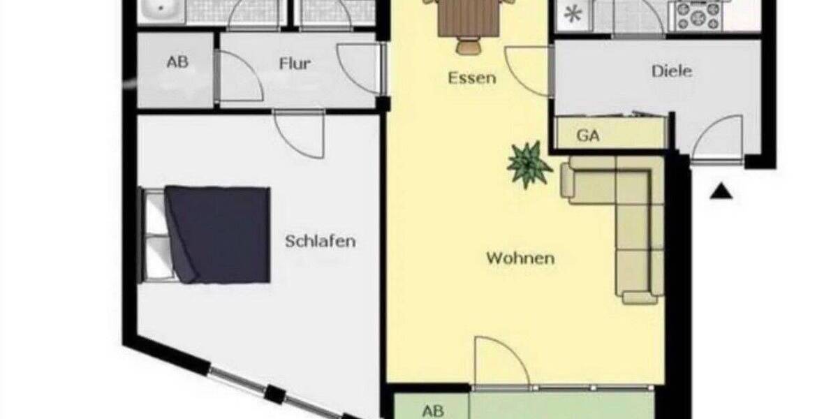 Etagenwohnung Düsseldorf Wersten - 2 Zimmer, 70 m&sup2;, 1.250&euro; | Angebot:26886504