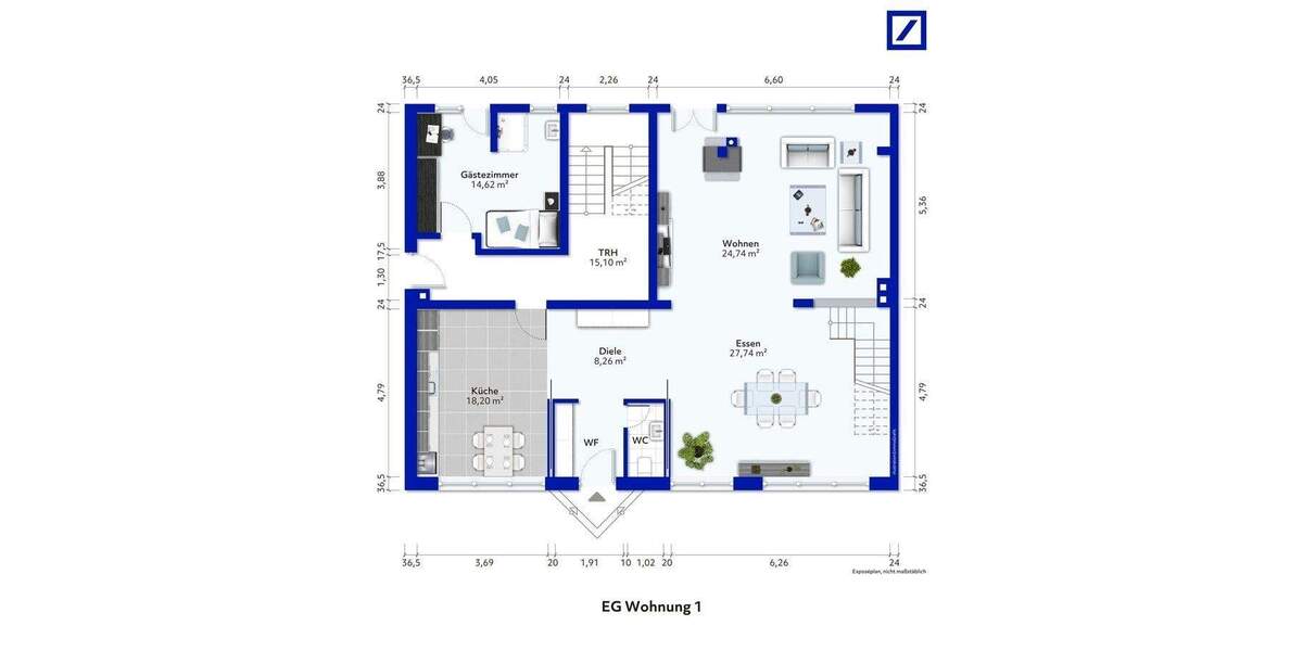 Mehrfamilienhaus, Wohnhaus Düsseldorf Kaiserswerth - 1 Zimmer, 453 m&sup2;, 2.600.000&euro; | Angebot:25779525