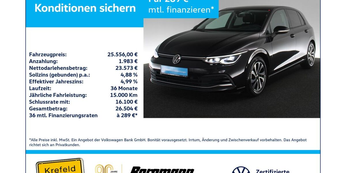 VW Golf 50.163 km 25.556 &euro; Krefeld 47803