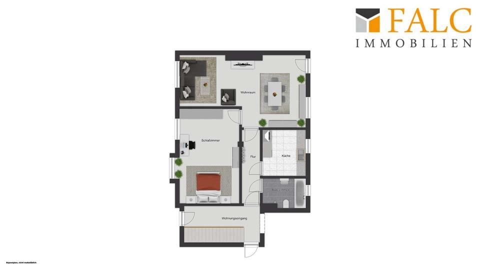 Erdgeschoßwohnung Krefeld - 2 Zimmer, 60 m&sup2;, 500&euro; | Angebot:26005583