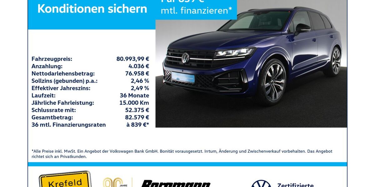 VW Touareg 21.303 km 79.995 &euro; Krefeld 47803