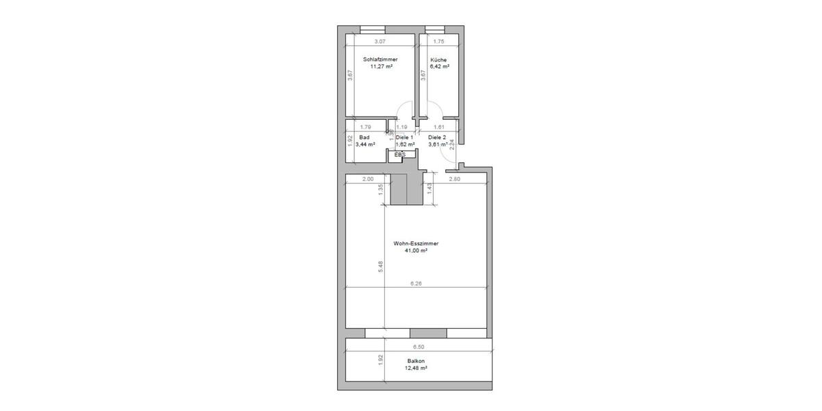 Etagenwohnung Krefeld Gellep-Stratum - 2 Zimmer, 73 m&sup2;, 805&euro; | Angebot:25942475