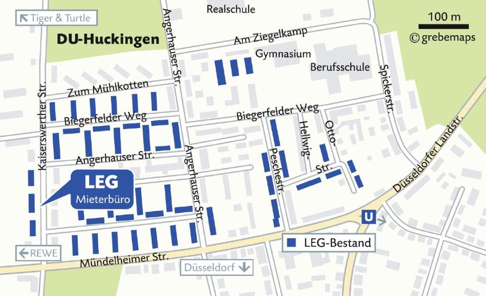 Erdgeschoßwohnung Duisburg Huckingen - 2 Zimmer, 41 m&sup2;, 409&euro; | Angebot:26661757
