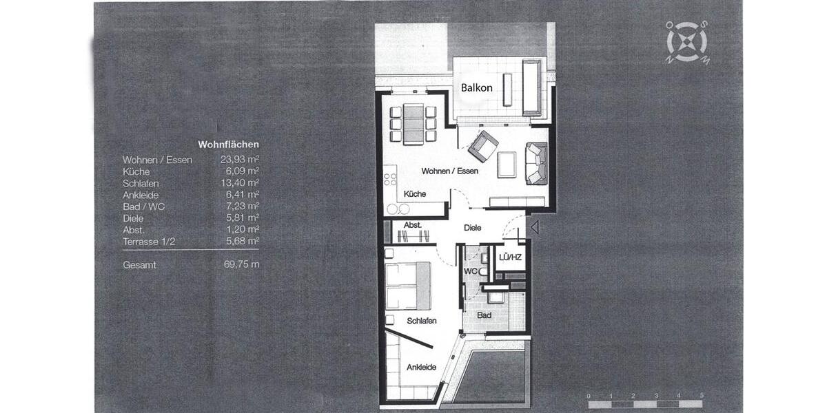 Etagenwohnung Krefeld Cracau - 2 Zimmer, 70 m&sup2;, 770&euro; | Angebot:26688518