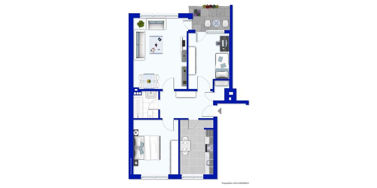 Etagenwohnung Willich Schiefbahn - 3 Zimmer, 82 m&sup2;, 189.000&euro; | Angebot:25864500