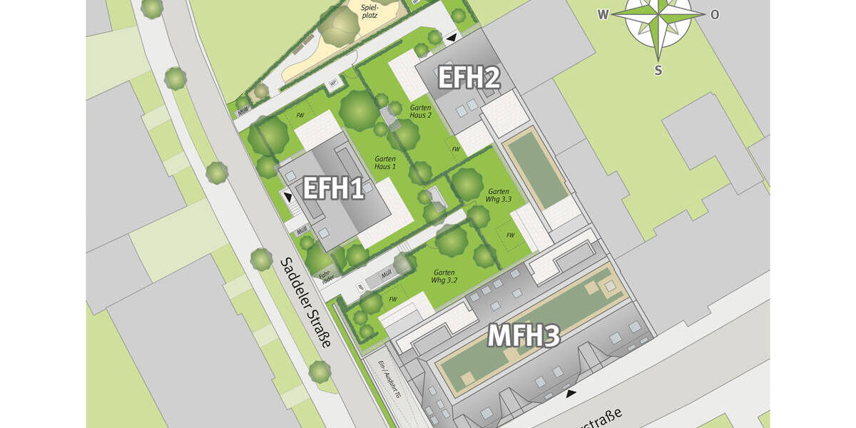 Etagenwohnung Düsseldorf Urdenbach - 2 Zimmer, 66 m&sup2;, 479.950&euro; | Angebot:26189468