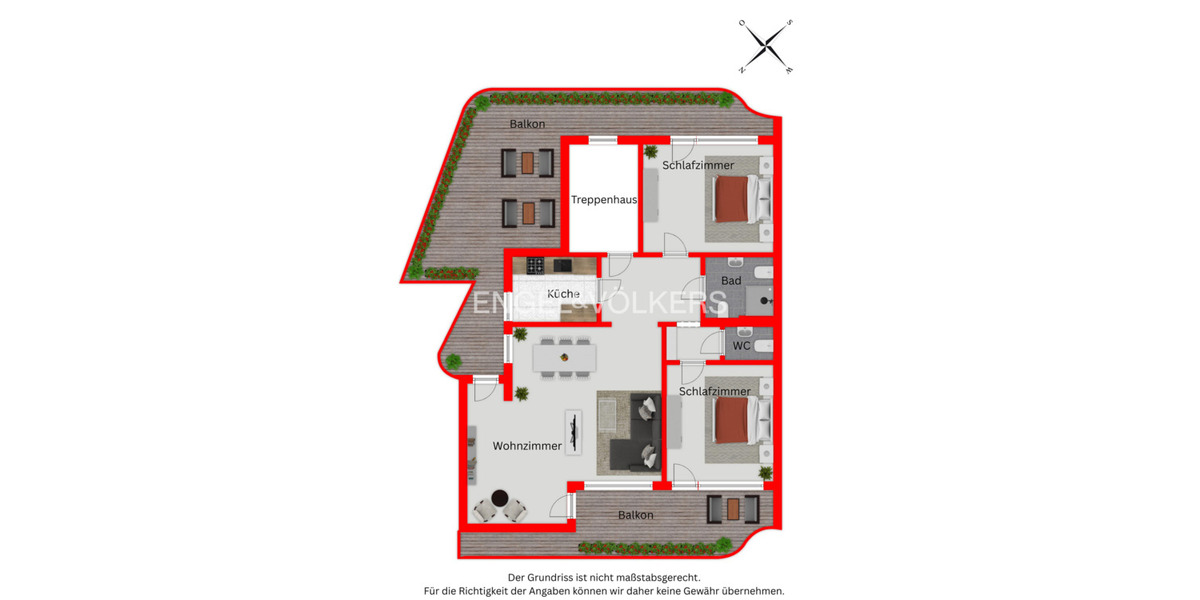 Etagenwohnung Mettmann-Metzkausen Metzkausen - 3 Zimmer, 107 m&sup2;, 290.000&euro; | Angebot:25770622
