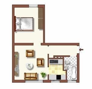 Etagenwohnung Duisburg Huckingen - 2 Zimmer, 41 m&sup2;, 409&euro; | Angebot:26661756