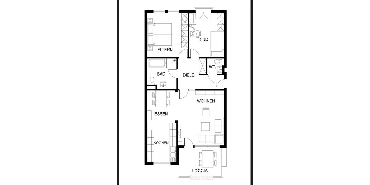 Etagenwohnung Krefeld Gellep-Stratum - 3 Zimmer, 79 m&sup2;, 237.000&euro; | Angebot:25177492