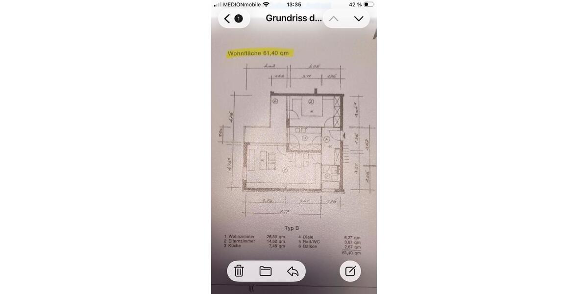 Etagenwohnung Kaarst - 2 Zimmer, 61 m&sup2;, 159.000&euro; | Angebot:26019429
