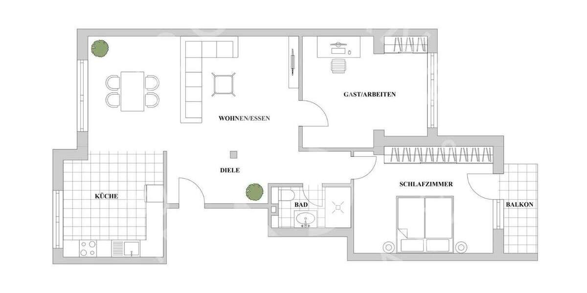 Etagenwohnung Düsseldorf Flingern Nord - 3 Zimmer, 90 m&sup2;, 775.000&euro; | Angebot:25738872