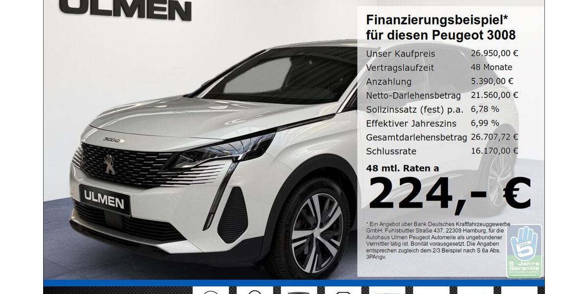 Peugeot 3008 35.781 km 26.950 &euro; Düsseldorf 40233