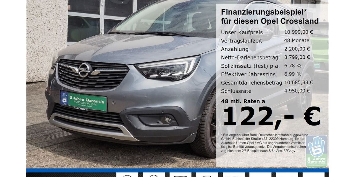 Opel Crossland (X) 74.590 km 10.999 &euro; Düsseldorf 40231