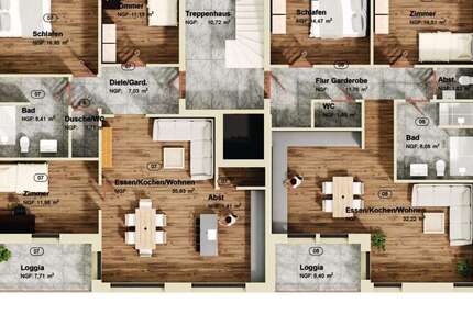 Wohnung Pulheim - 4 Zimmer, 98 m&sup2;, 609.000&euro; | Angebot:23872352