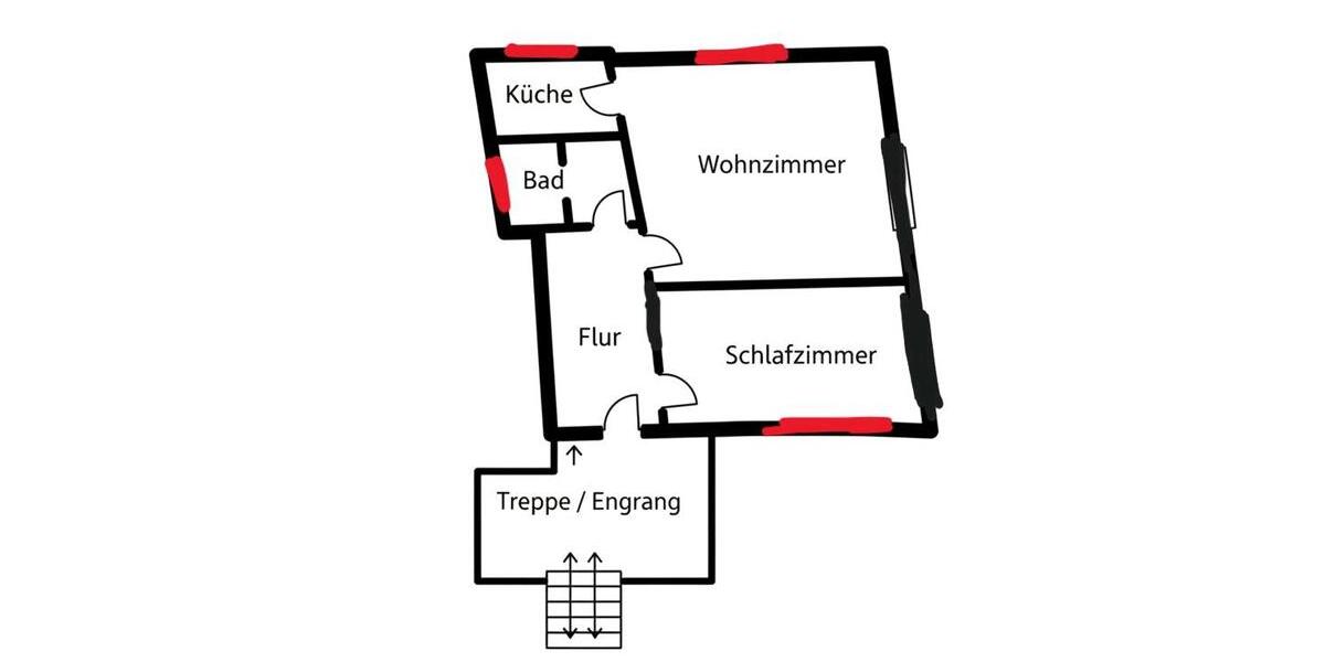 Etagenwohnung Düsseldorf Stadtbezirk 7 - 1 Zimmer, 35 m&sup2;, 670&euro; | Angebot:25270821