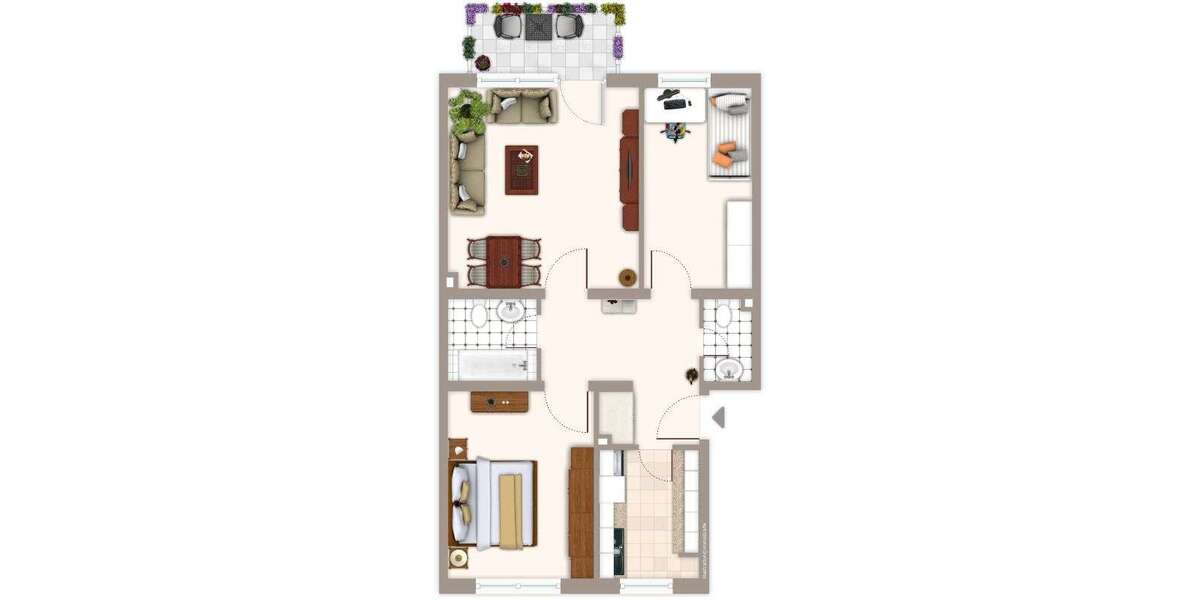 Etagenwohnung Mönchengladbach Holt - 3 Zimmer, 69 m&sup2;, 629&euro; | Angebot:25878813