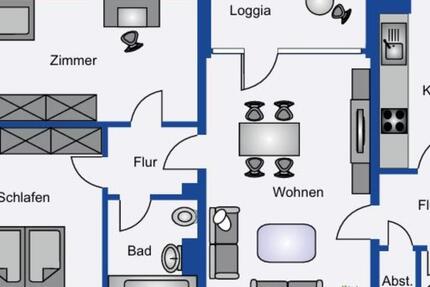 Wohnung Duisburg Huckingen - 3 Zimmer, 79 m&sup2;, 600&euro; | Angebot:25960255