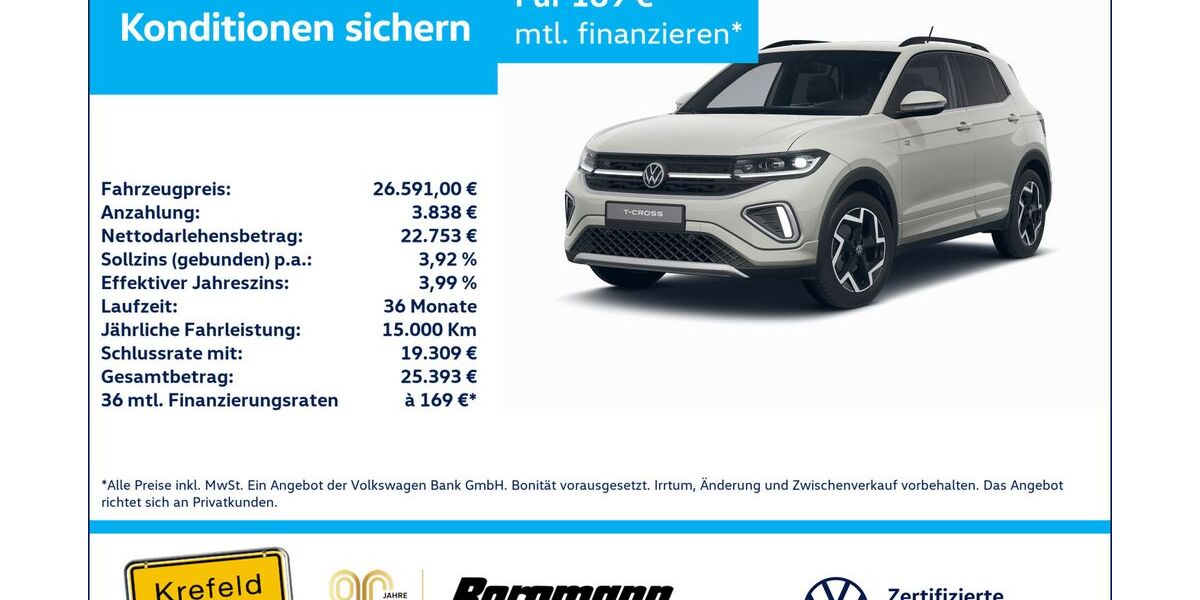 VW T-Cross 15.519 km 26.222 &euro; Krefeld 47803