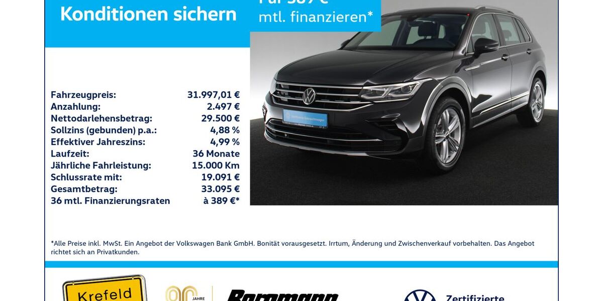 VW Tiguan 74.745 km 28.997 &euro; Krefeld 47803