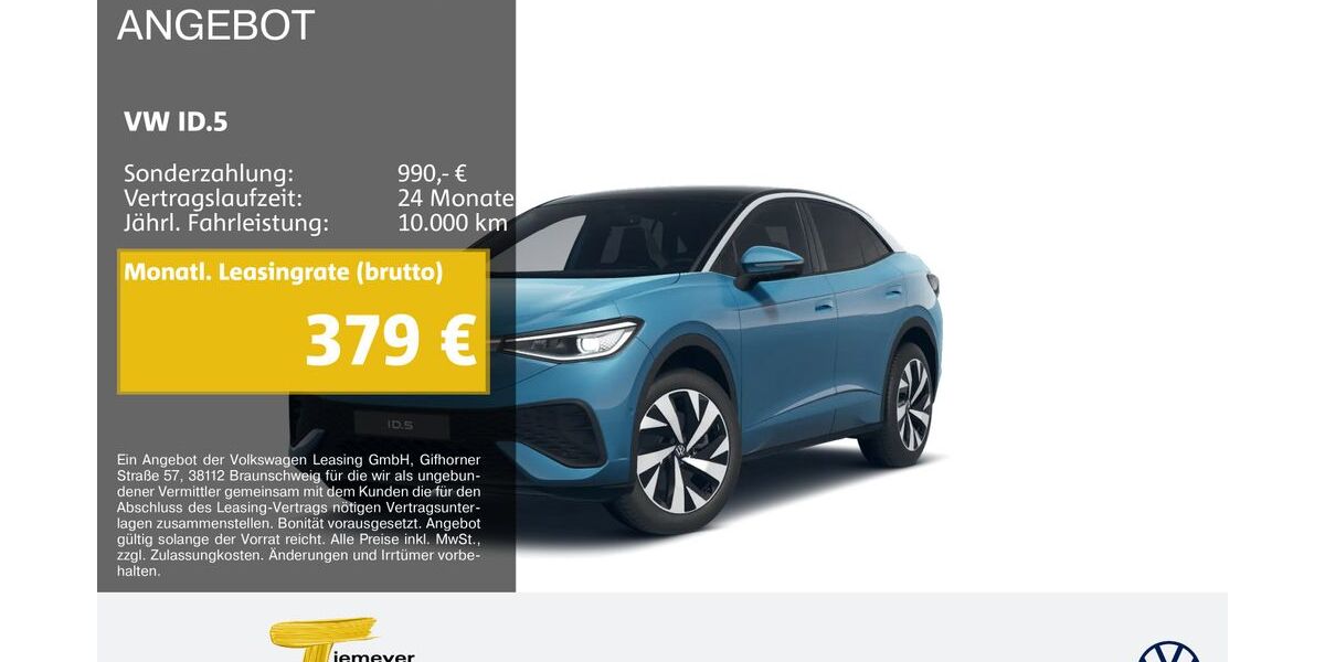 VW ID.5 4.670 km 42.330 &euro; Duisburg 47059