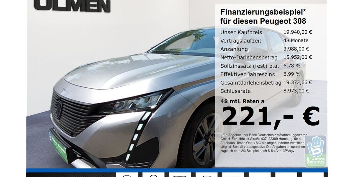 Peugeot 308 25.375 km 18.980 &euro; Düsseldorf 40231