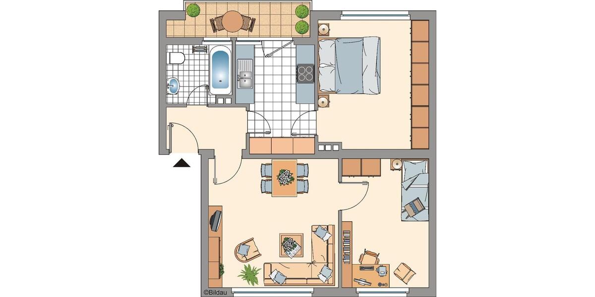 Erdgeschoßwohnung Duisburg Rheinhausen - 3.5 Zimmer, 67 m&sup2;, 599&euro; | Angebot:25433188