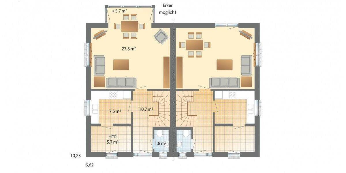 Doppelhaushälfte Kaarst Büttgen - 4 Zimmer, 102 m&sup2;, 640.200&euro; | Angebot:26290529