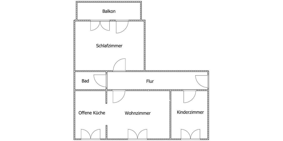 Etagenwohnung Düsseldorf Oberbilk - 3 Zimmer, 67 m&sup2;, 979&euro; | Angebot:25601204