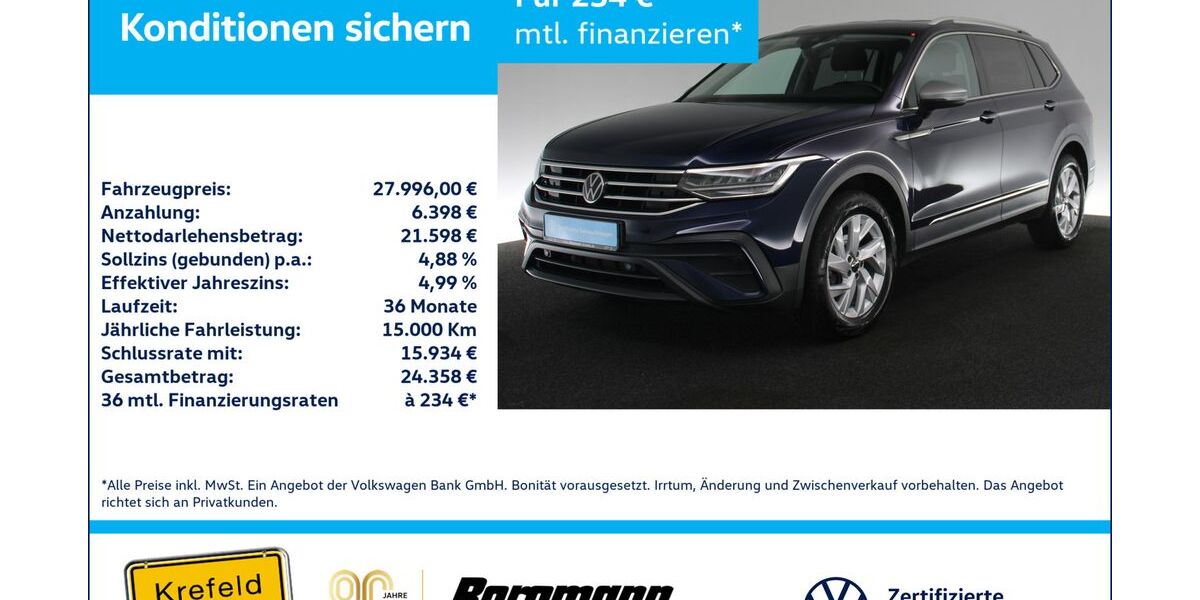 VW Tiguan Allspace 78.600 km 27.996 &euro; Krefeld 47803