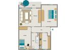 Etagenwohnung Moers Rheinkamp - 3.5 Zimmer, 67 m&sup2;, 525&euro; | Angebot:26486352