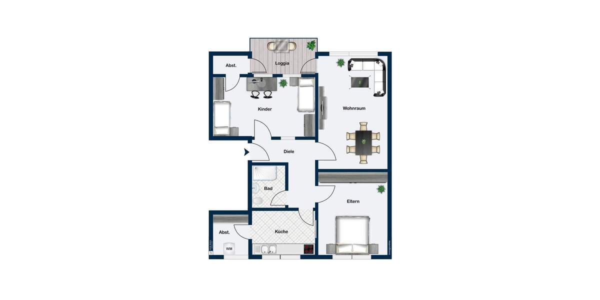 Etagenwohnung Duisburg / Dellviertel Dellviertel - 3 Zimmer, 80 m&sup2;, 139.000&euro; | Angebot:25695780