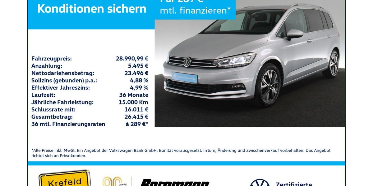 VW Touran 55.442 km 28.991 &euro; Krefeld 47803