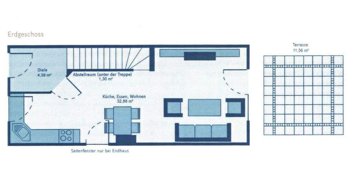 Reihenmittelhaus Düsseldorf Eller - 3 Zimmer, 81 m&sup2;, 439.000&euro; | Angebot:25689196